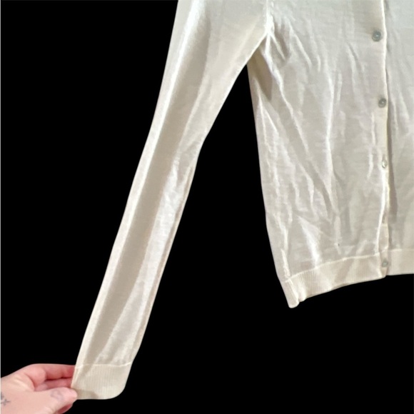 Mango Off-White Button-Up Sweater - Size Small - Picture 5 of 6